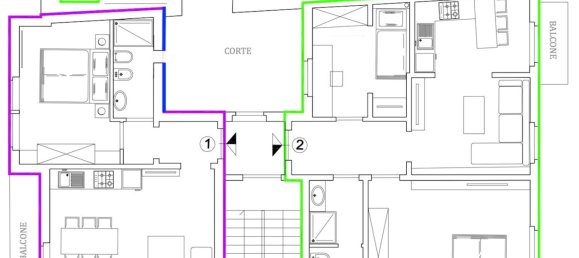 3 rooms Apartment in Florence, Italy No. 187991 10