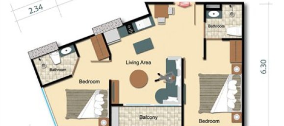 2 Schlafzimmer Eigentumswohnung in Pattaya, Thailand, Nr. 2158 8