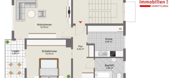 Квартира с 1 спальней в Хоф, Германия № 300405 5