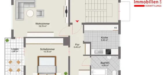 Квартира с 1 спальней в Хоф, Германия № 300405 12