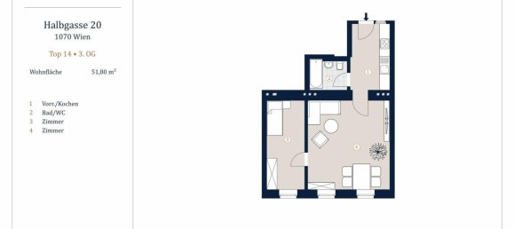 2 rooms Apartment in Neubau, Austria No. 141982 9