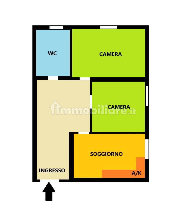 Apartamento de 1 dormitorio en Rome, Italy No. 219321