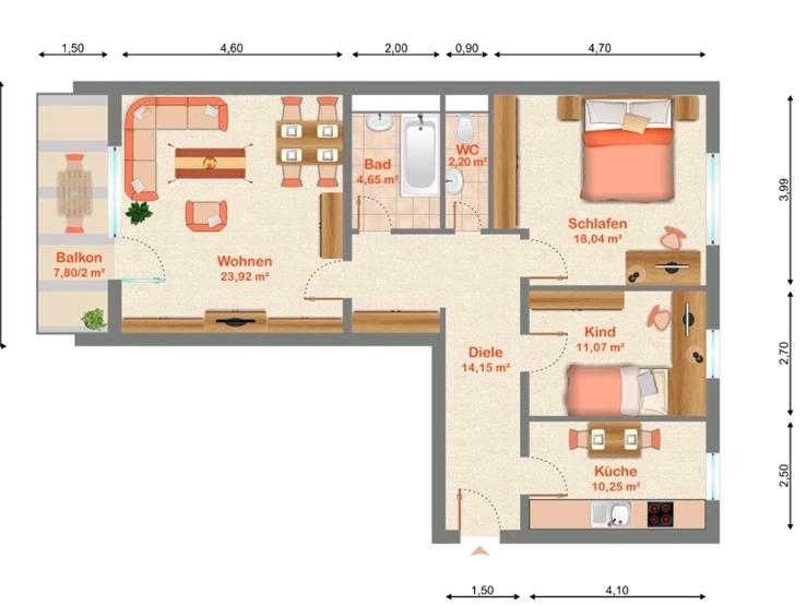 2 bedrooms Apartment in Rhein-Neckar-Kreis, Germany No. 281936