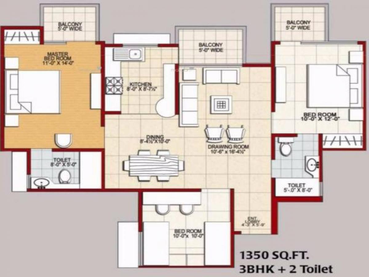 3 Schlafzimmer Haus in Ghaziabad, India, Nr. 54892