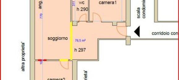 3 rooms Apartment in Turin, Italy No. 296660 13