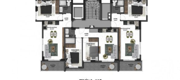 2 rooms Apartment in Oba, Turkey No. 30142 17