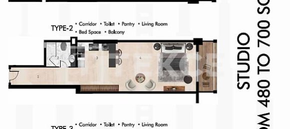 Apartamento T2 em Al Warsan, UAE N.º 196458 12