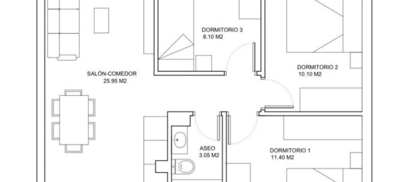 3 غرف نوم شقة في Salamanca, Spain رقم 18118 55