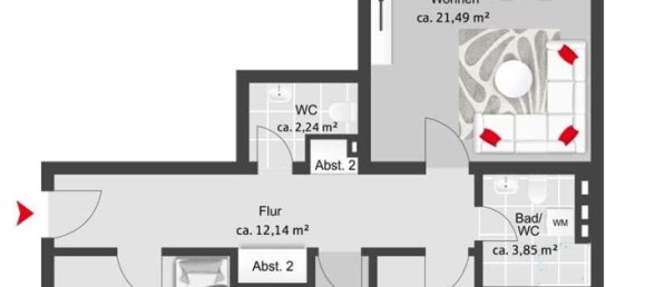 3-Zimmer Wohnung in München, Germany, Nr. 158952 13