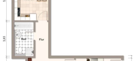 Квартира с 2 комнатами в Хемниц, Германия № 57679 13