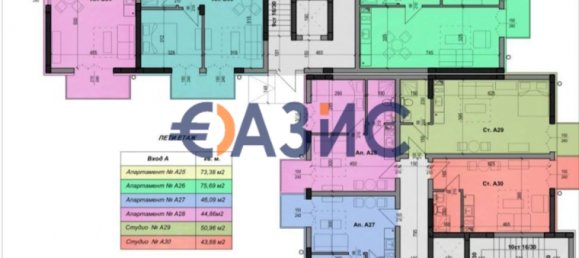 1 chambre Appartement à Nesebar, Bulgaria No. 459 10