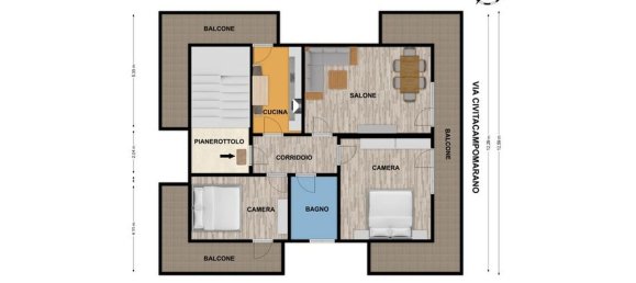 3 rooms Apartment in Rome, Italy No. 151635 33