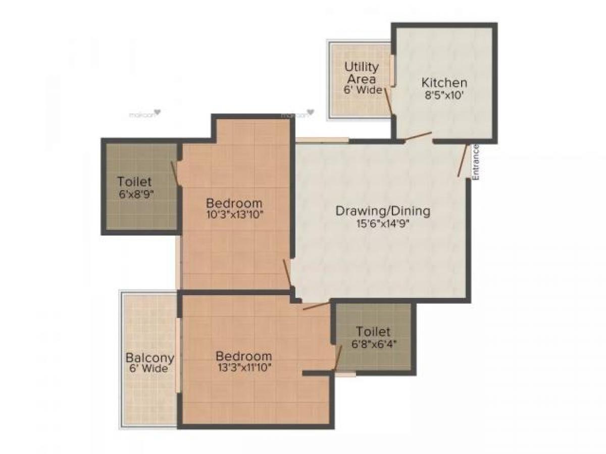 2 bedrooms House in Gurgaon, India No. 48828