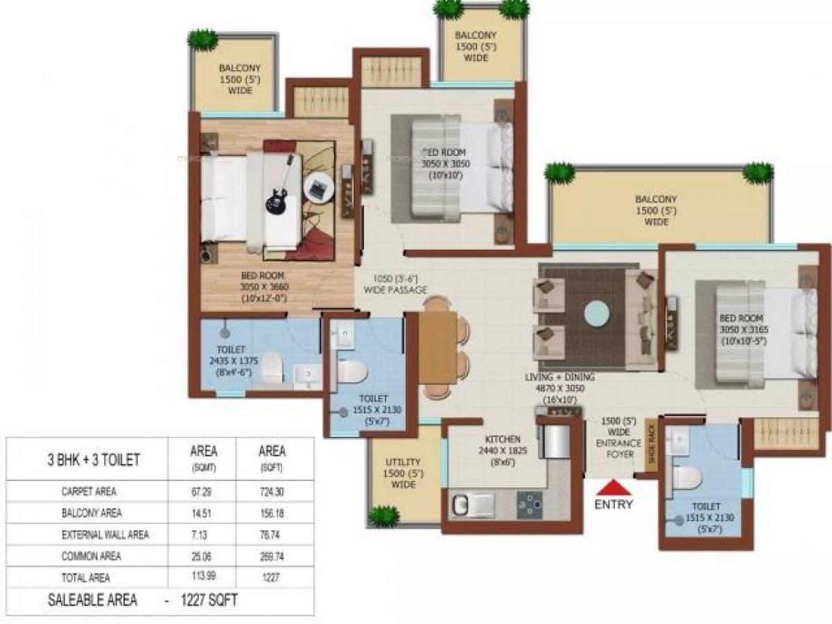 3 Schlafzimmer Haus in Noida, India, Nr. 67927