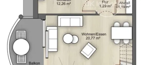 Дуплекс с 2 спальнями в Оффенбах, Германия № 368869 14