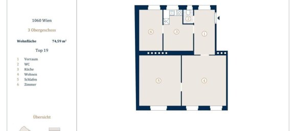 3-Zimmer Wohnung in Mariahilf, Austria, Nr. 239738 3