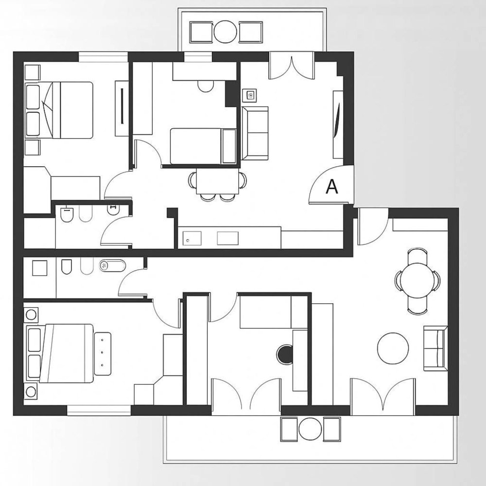 Квартира с 3 комнатами в Флоренция, Италия № 259927