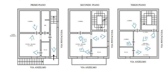 Квартира с 7 комнатами в Багерия, Италия № 51805 6