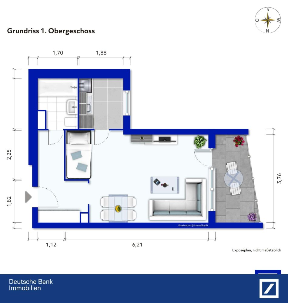 1 Schlafzimmer Wohnung in Reinickendorf, Germany, Nr. 54518