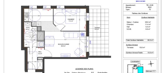 1 Schlafzimmer Wohnung in Berck, France, Nr. 82830 4