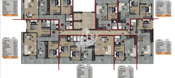 Appartement 1+1 à Oba, Turkey No. 3377 22