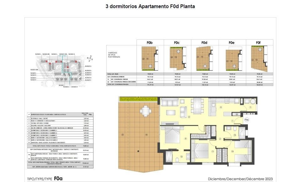 Apartamento de 3 dormitorios en Torrevieja, Spain No. 285592