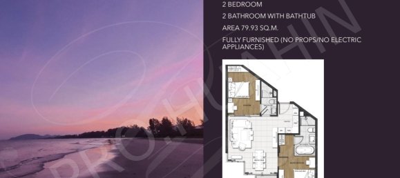 2 chambres appartement à vendre à Hua Hin, Prachuap Khiri Khan, Western Thailand, Thailand № 165804 3
