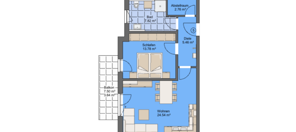 2 rooms Apartment in Neustadt an der Aisch, Germany No. 86450 3