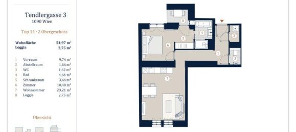 Apartamento de 2 divisões em Alsergrund, Austria N.º 211097 2