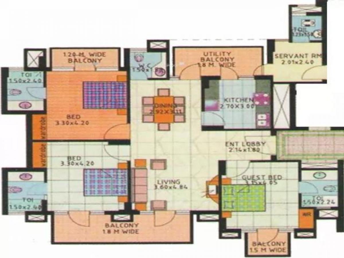 3 bedrooms House in Gurgaon, India No. 12156