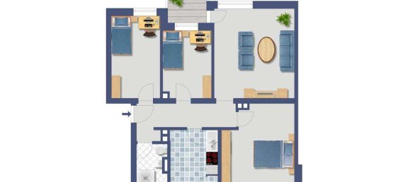 Квартира с 3 спальнями в Херне, Германия № 31924 3