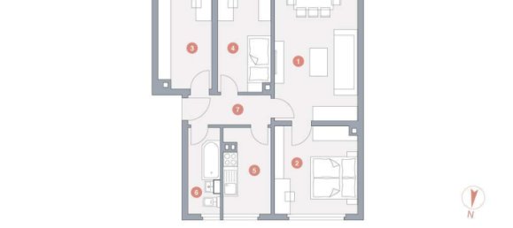 4غرفة شقة في Barnim, Germany رقم 41273 29