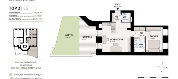 2 rooms Apartment in Leopoldstadt, Austria No. 231407 10