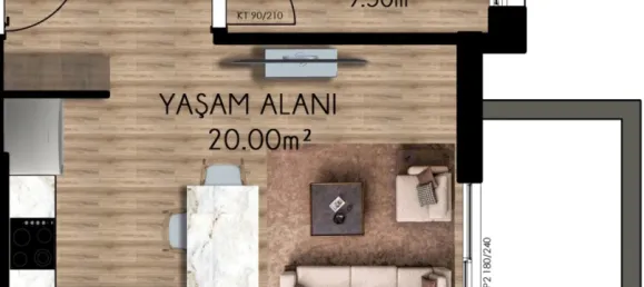Apartment 1+1 in Aksu, Turkey No. 33267 8