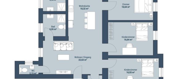 Квартира с 4 комнатами в Блумау-Нойрисхоф, Австрия № 218137 13
