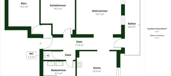 Apartamento de 3 habitaciónes en Prutz, Austria No. 230217 15