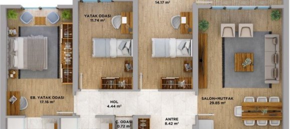 3 rooms Apartment in Istanbul, Turkey No. 20905 3