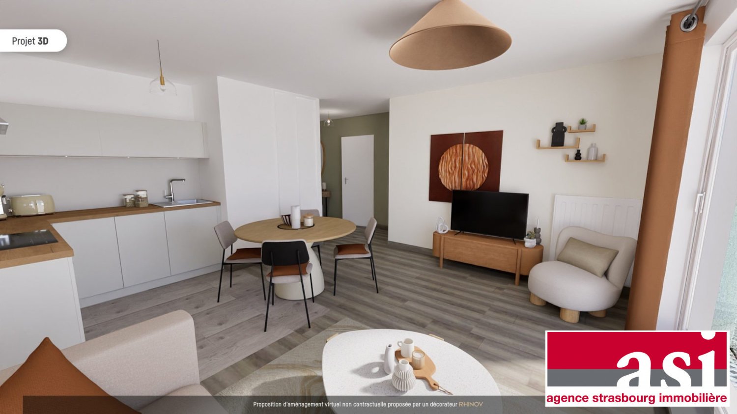 Квартира с 1 спальней в Бишхайм, Франция № 40924