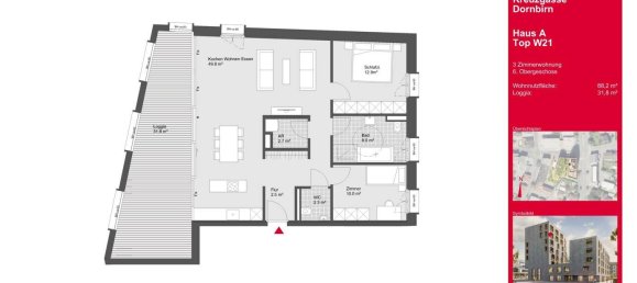 3-Zimmer Wohnung in Dornbirn, Austria, Nr. 80767 4