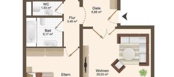 2 Schlafzimmer Wohnung in München, Germany, Nr. 209607 11