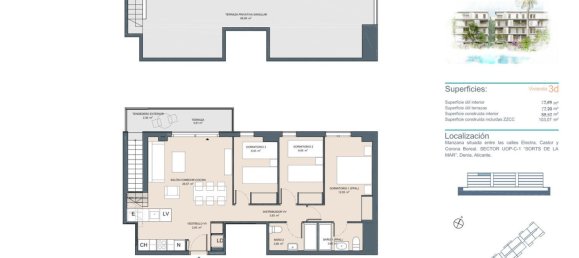 3 bedrooms Penthouse in Denia, Spain No. 94123 2