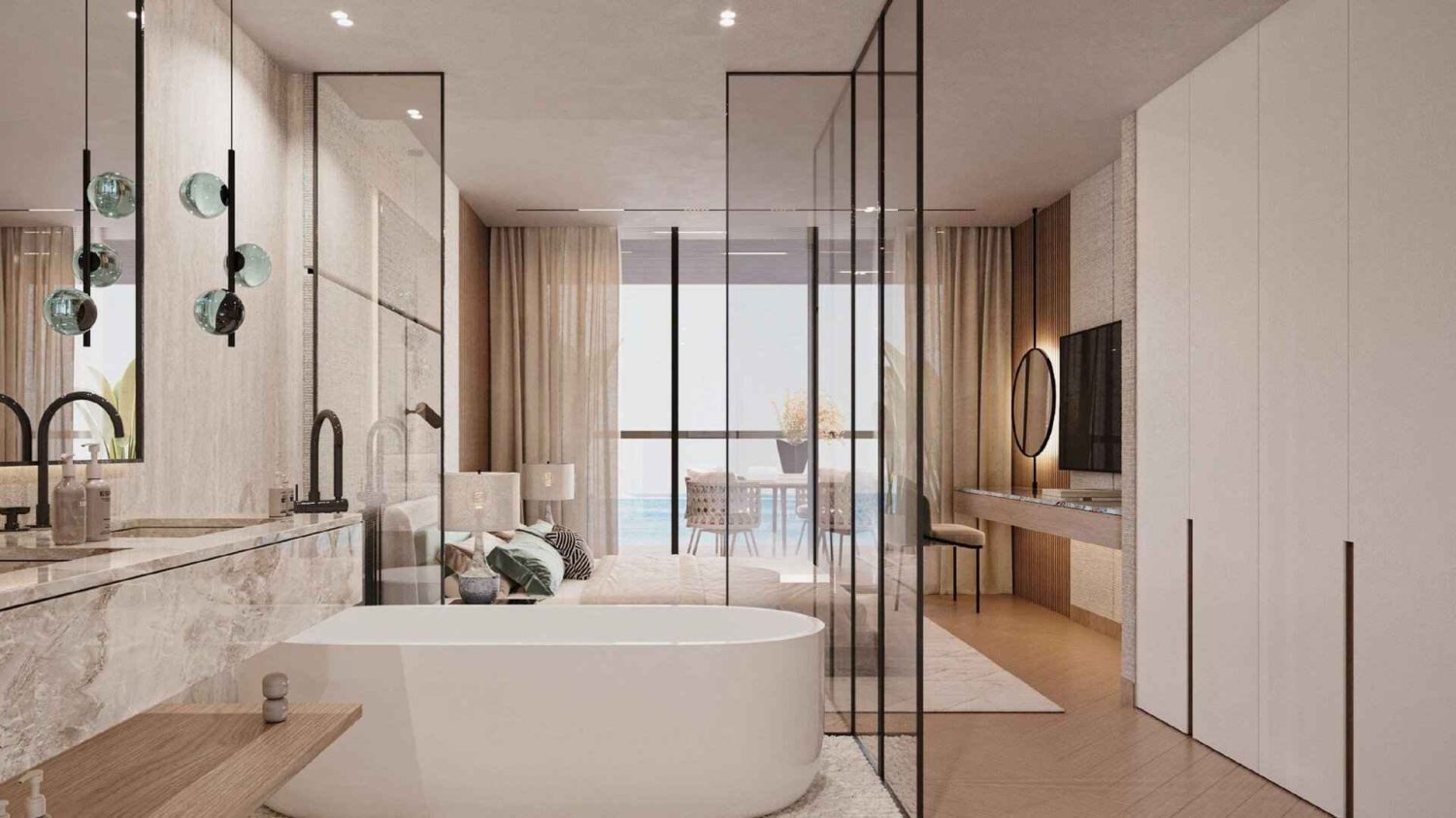 Квартира с 1 спальней в UNO LUX by WOW Resorts, Al Marjan Island, ОАЭ № 68655