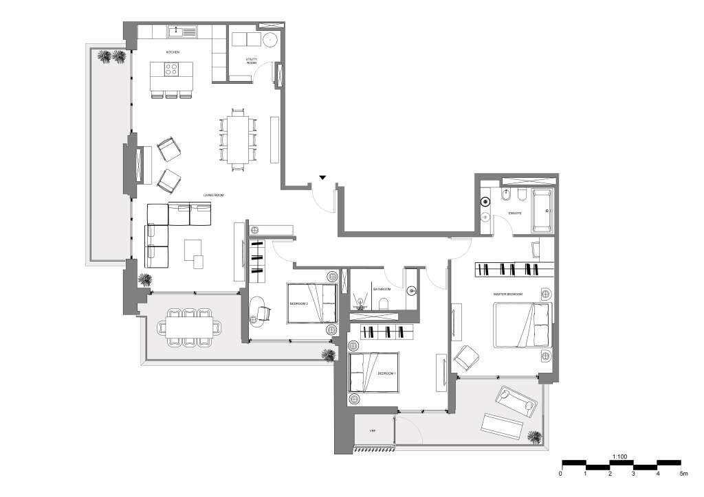 Квартира с 3 спальнями в Слима, Мальта № 1304