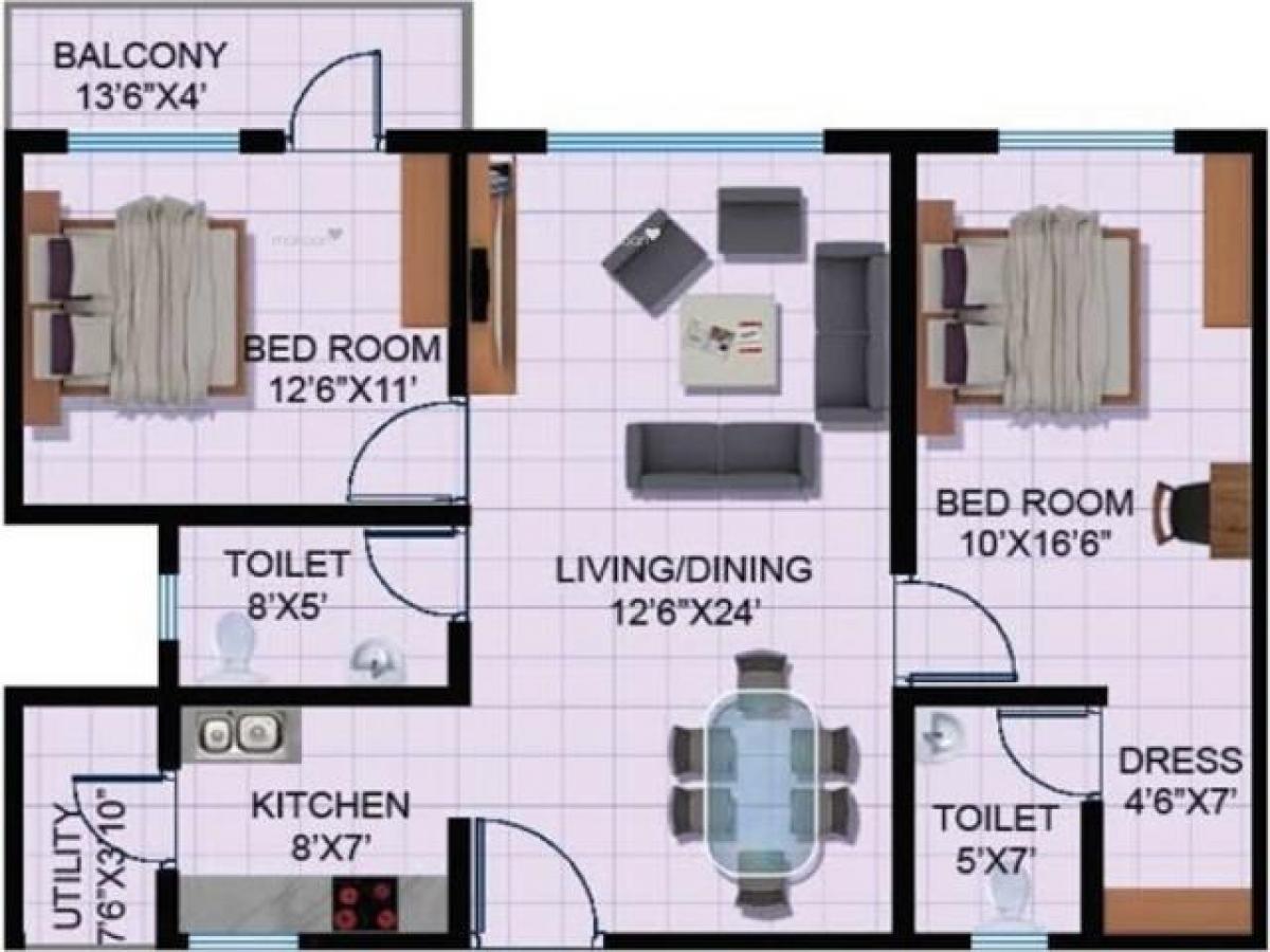 2 bedrooms House in Bangalore, India No. 43833