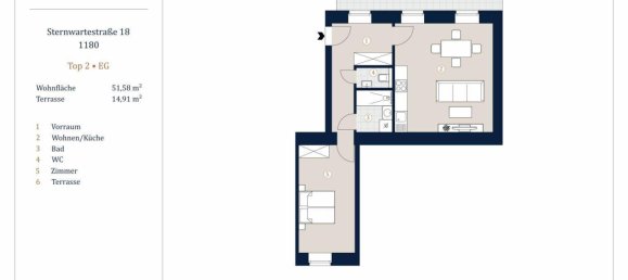 2 rooms Apartment in Wahring, Austria No. 136263 7