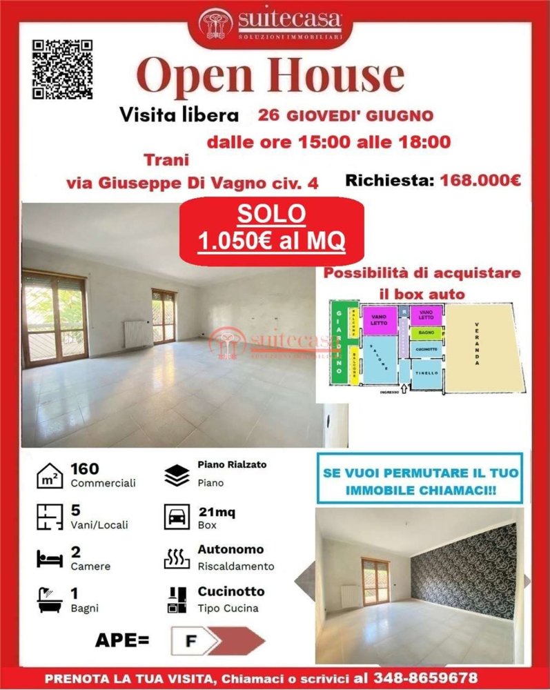 5 rooms Apartment in Trani, Italy No. 77233