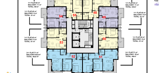 2 rooms Penthouse in Mahmutlar, Turkey No. 9822 19