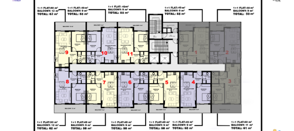 2 rooms Penthouse in Mahmutlar, Turkey No. 9822 22