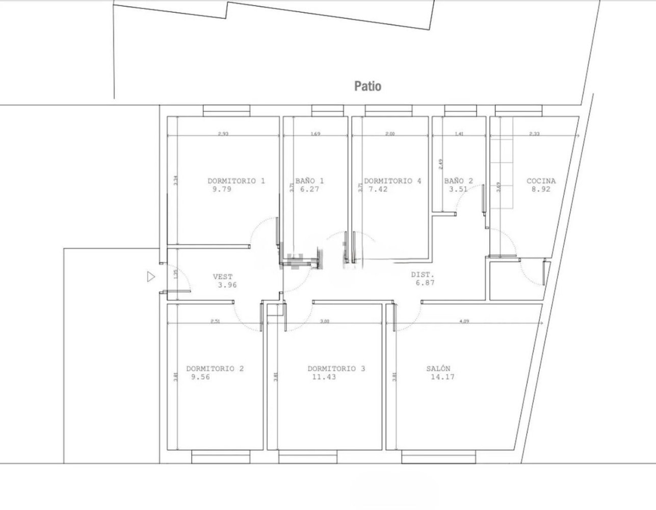 Квартира с 4 спальнями в Саламанка, Испания № 77538
