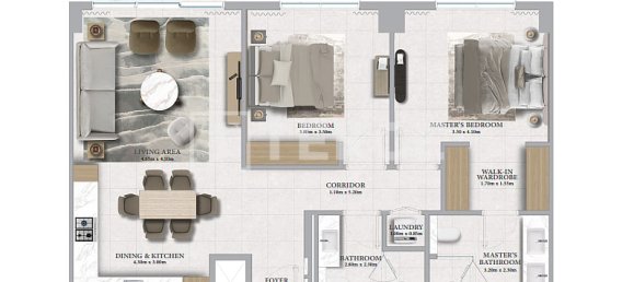 Пентхаус с 3 спальнями в Mina Rashid, ОАЭ № 53509 3